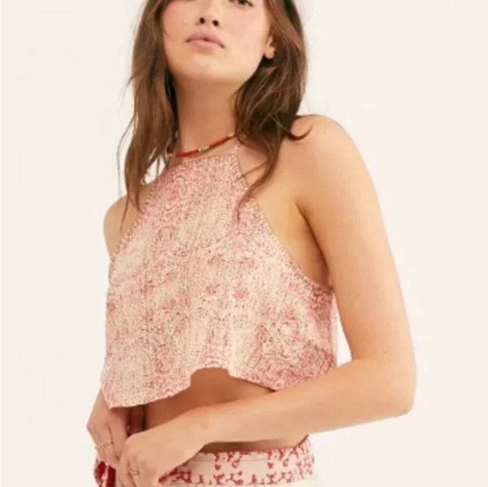 NWT Free People Wrapped Around You Crop Tank Top Medium